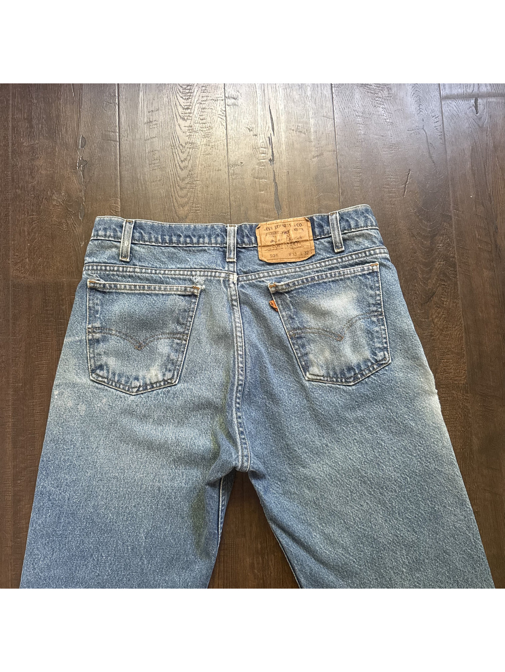 Vintage 90s Levi 505 Jeans 32x31 Orange Tab Straight Leg Cotton Men Unisx